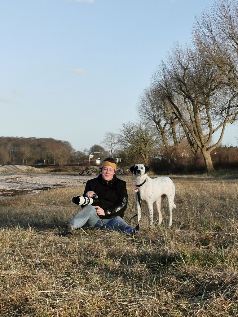 Claretta in einer echten Shooting-Situation mit Tier